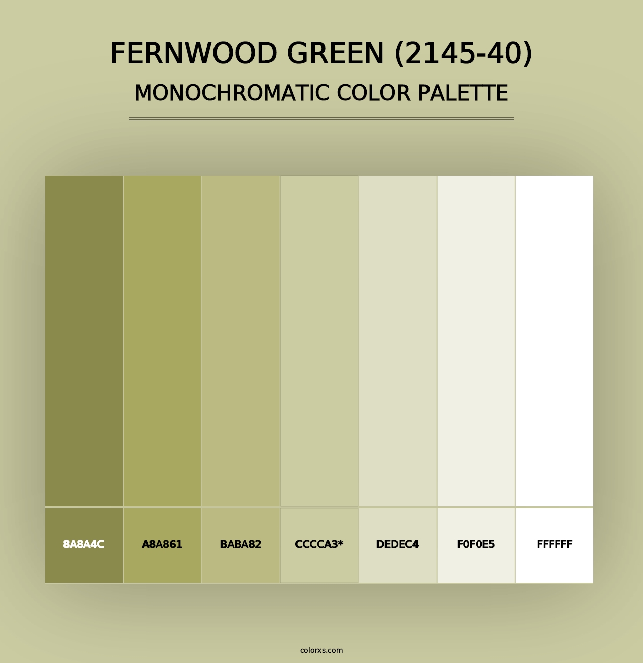 Fernwood Green (2145-40) - Monochromatic Color Palette