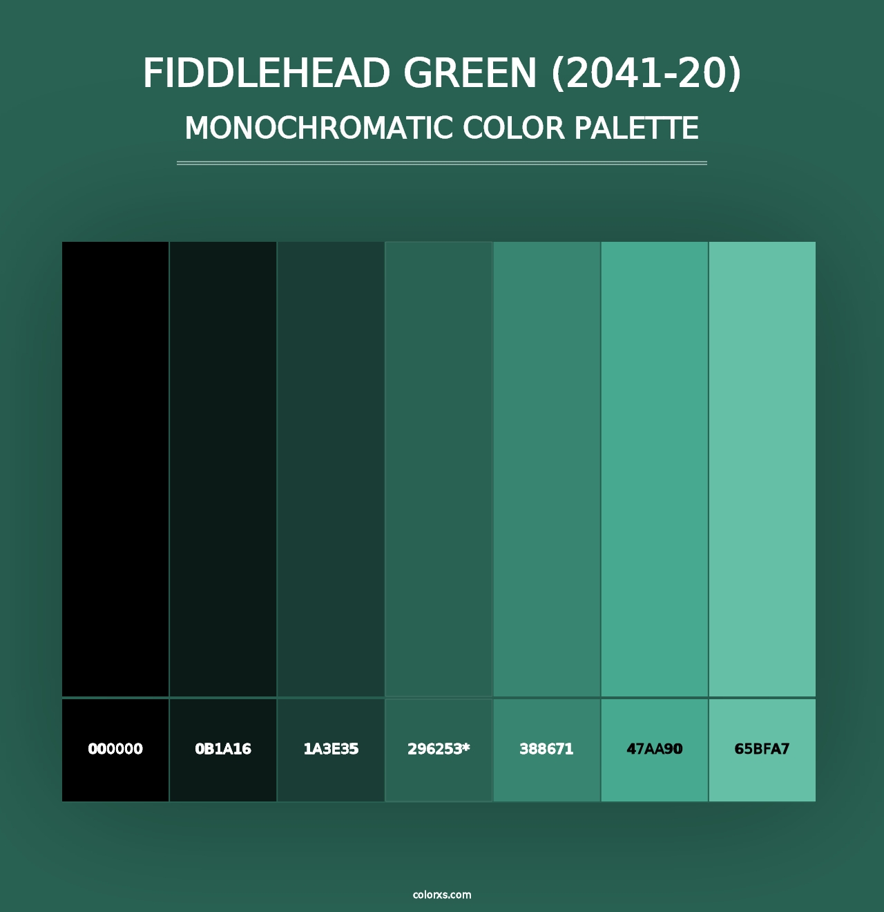 Fiddlehead Green (2041-20) - Monochromatic Color Palette