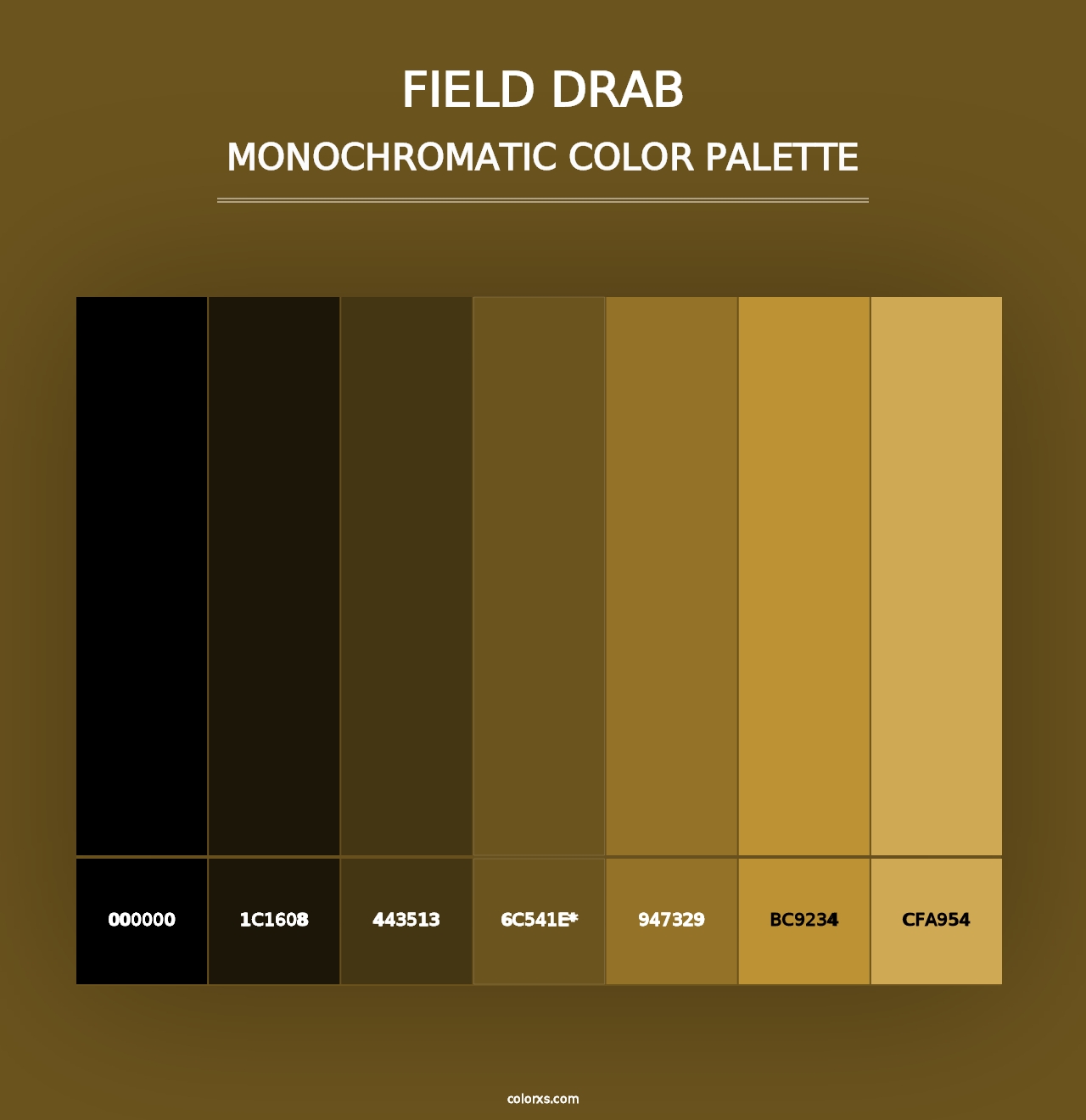 Field Drab - Monochromatic Color Palette