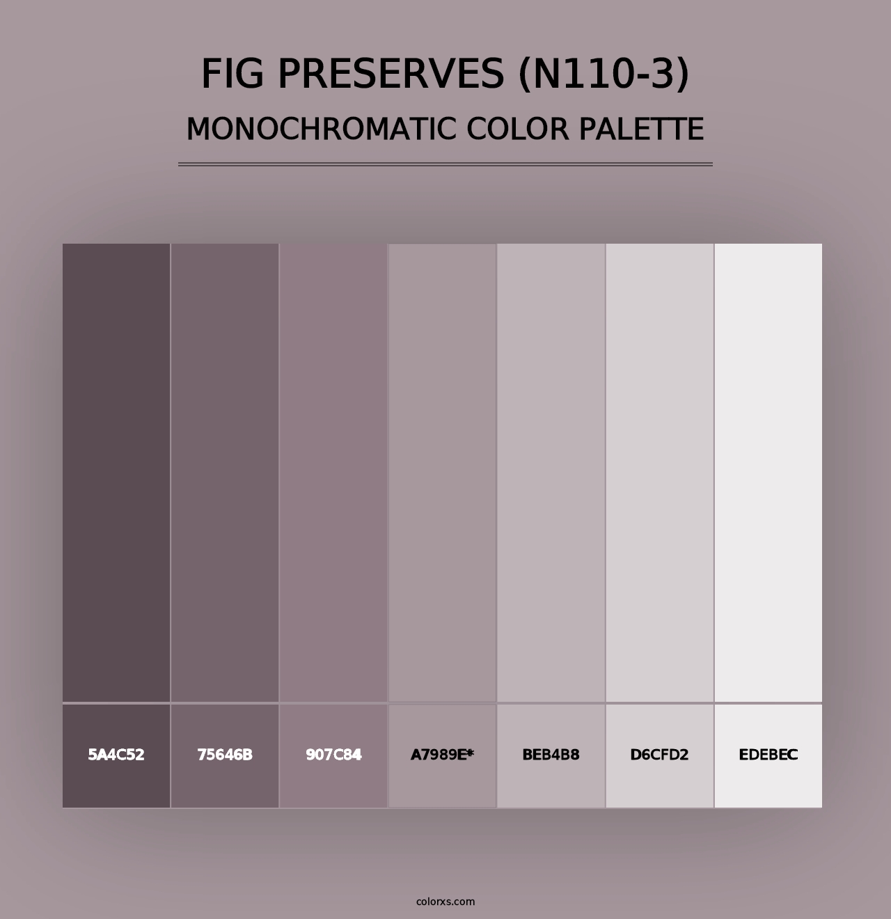 Fig Preserves (N110-3) - Monochromatic Color Palette