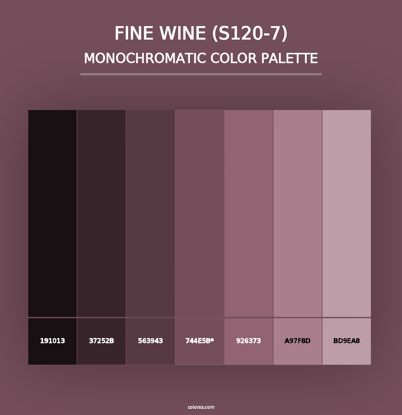 Fine Wine (S120-7) - Monochromatic Color Palette