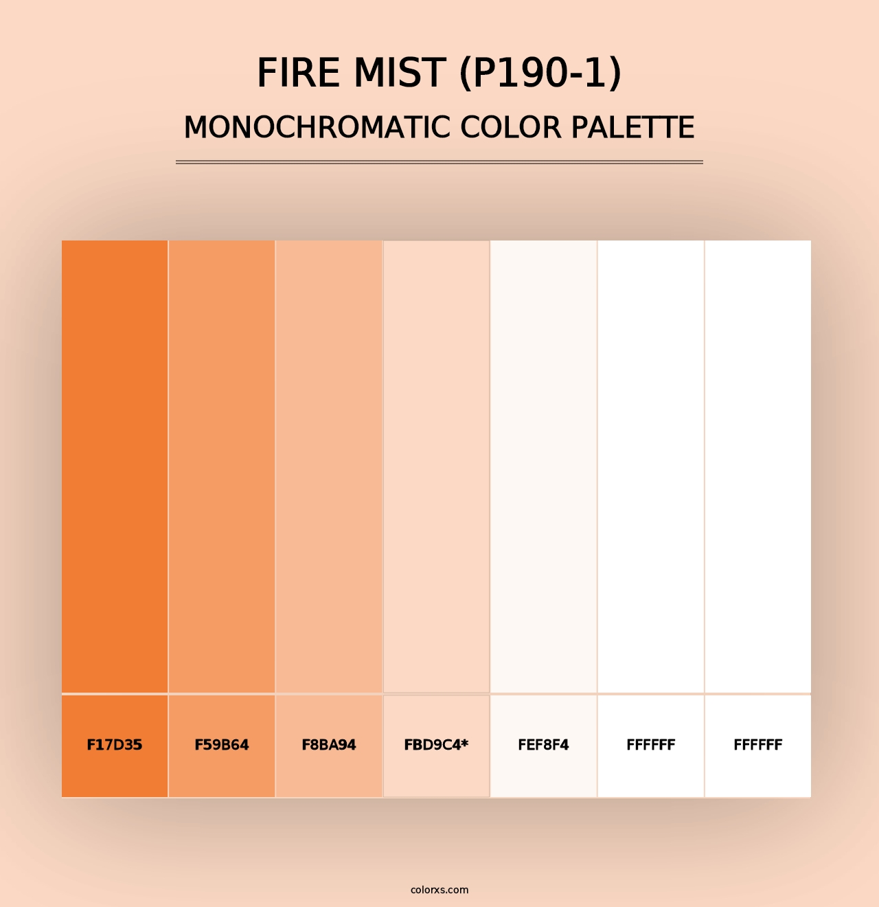 Fire Mist (P190-1) - Monochromatic Color Palette