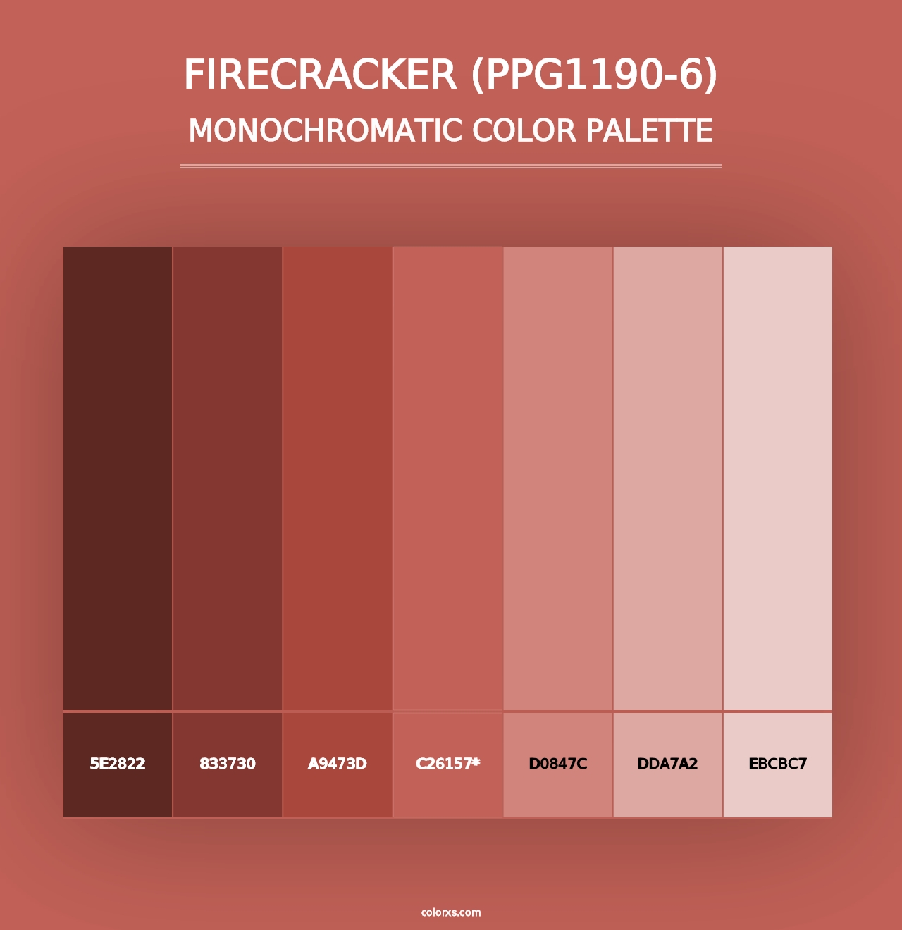 Firecracker (PPG1190-6) - Monochromatic Color Palette