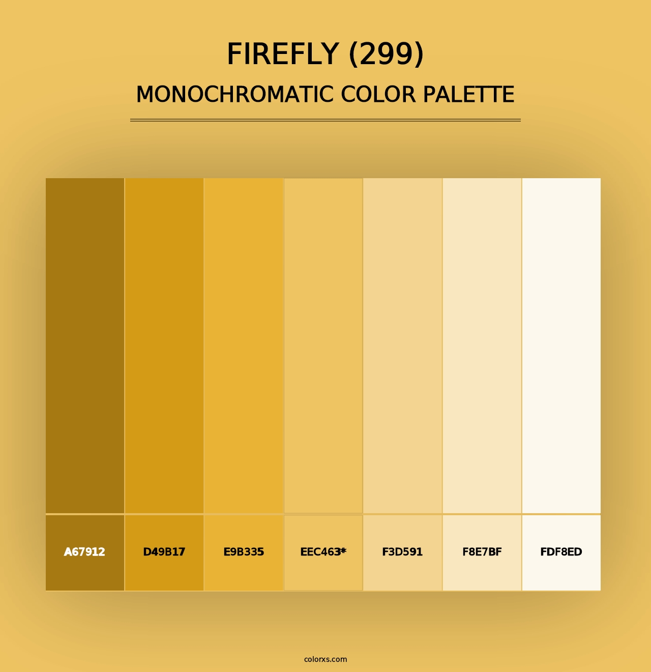 Firefly (299) - Monochromatic Color Palette