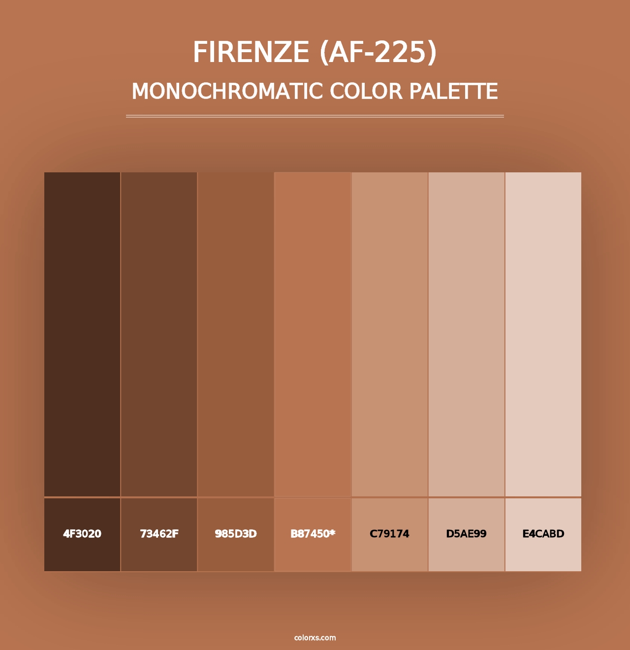 Firenze (AF-225) - Monochromatic Color Palette