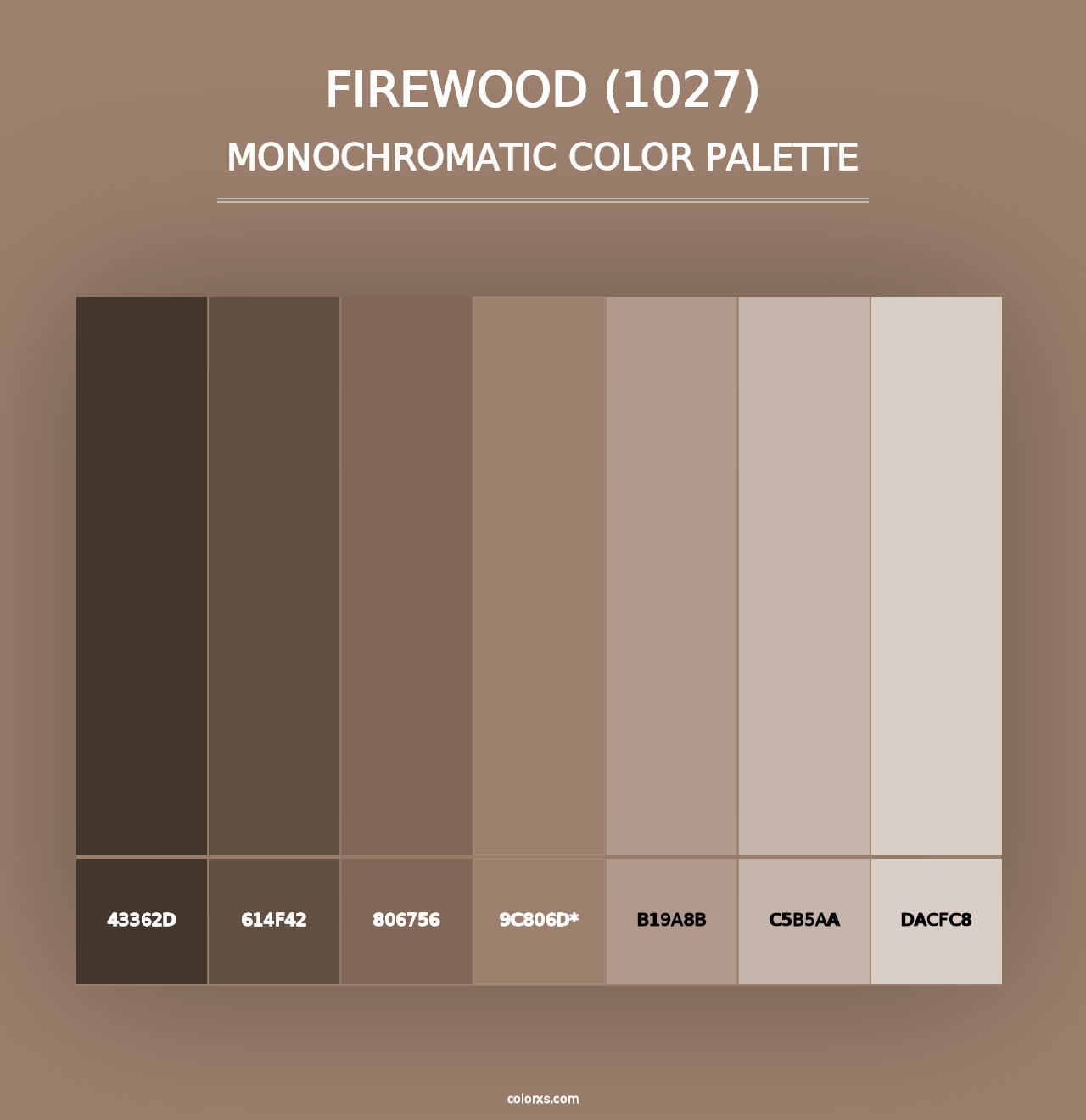 Firewood (1027) - Monochromatic Color Palette