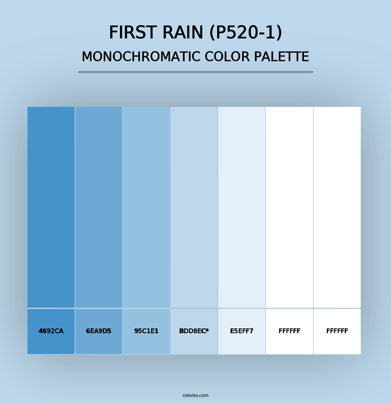 First Rain (P520-1) - Monochromatic Color Palette