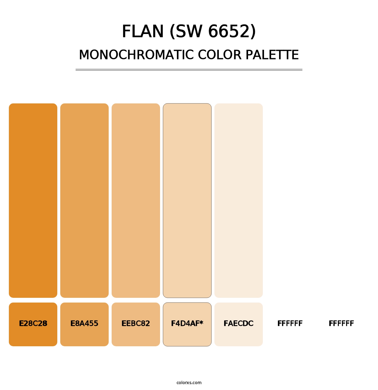 Flan (SW 6652) - Monochromatic Color Palette