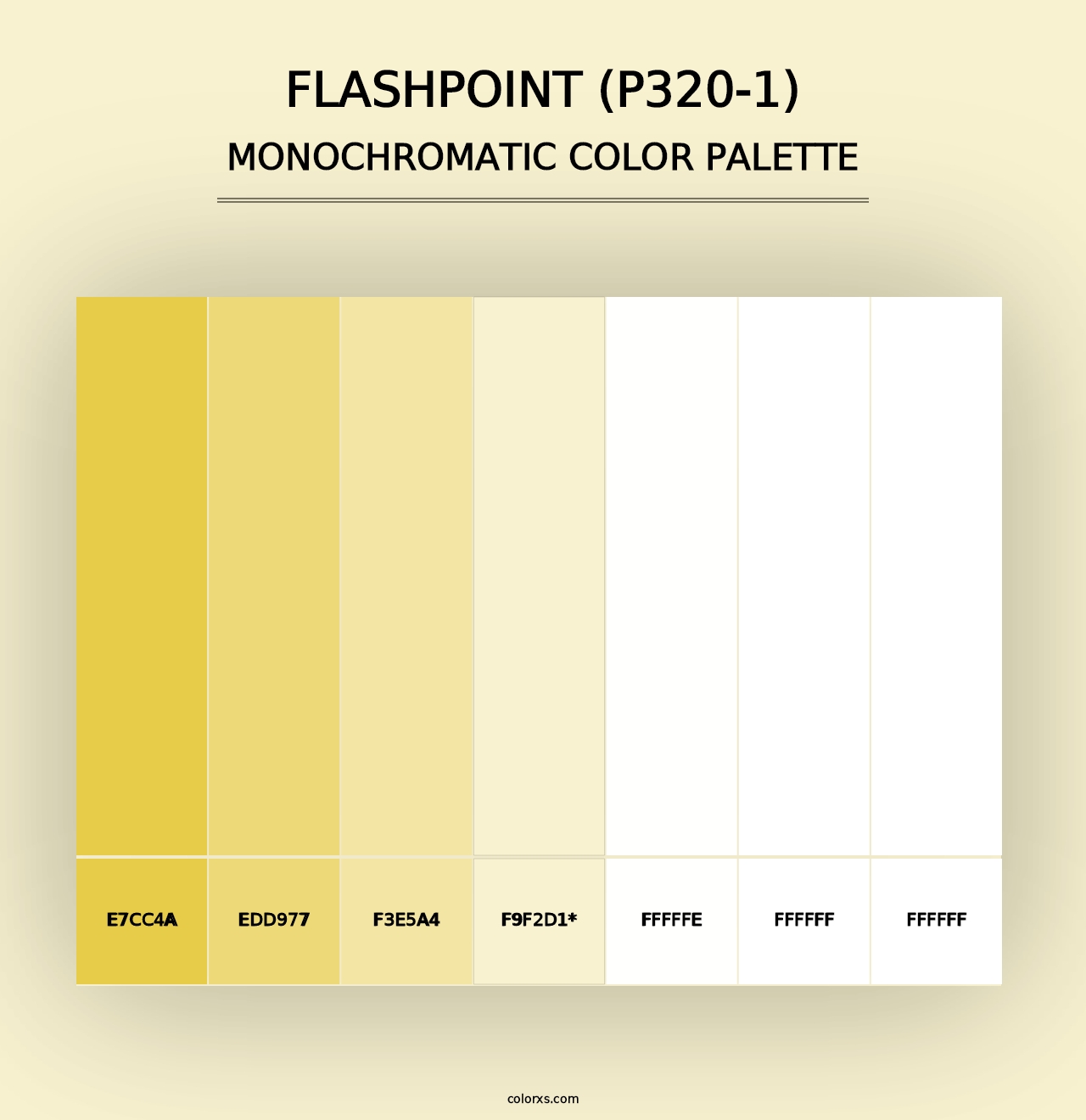 Flashpoint (P320-1) - Monochromatic Color Palette