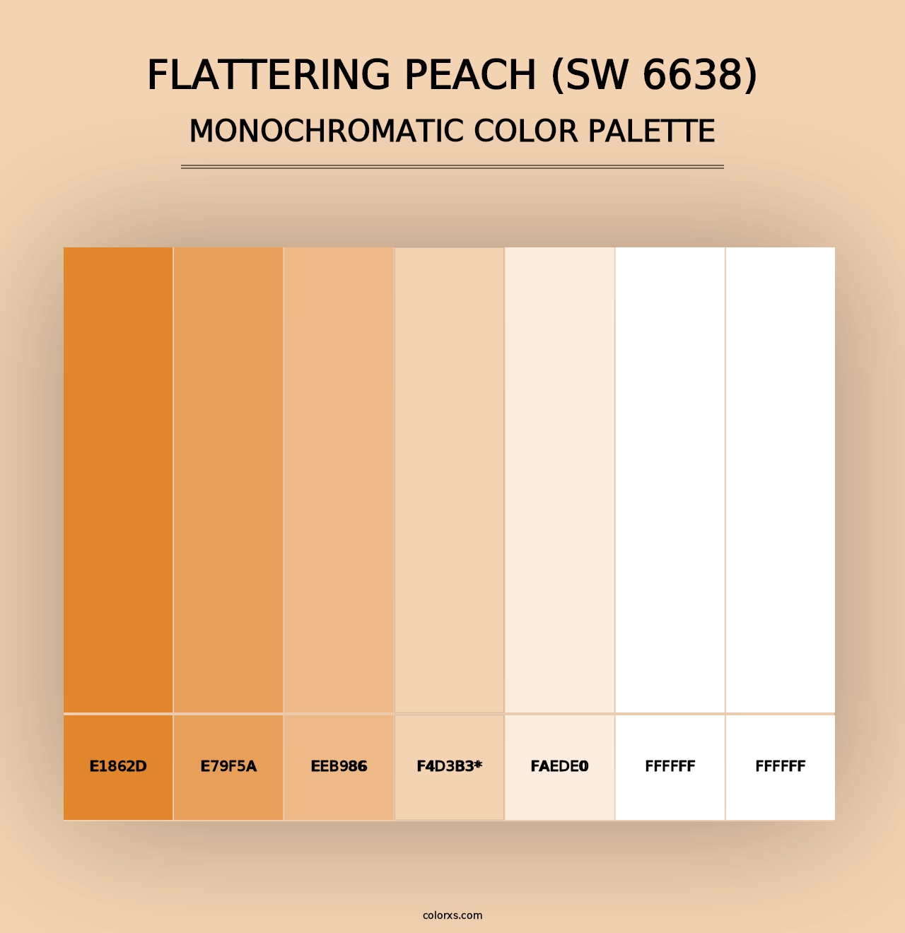 Flattering Peach (SW 6638) - Monochromatic Color Palette