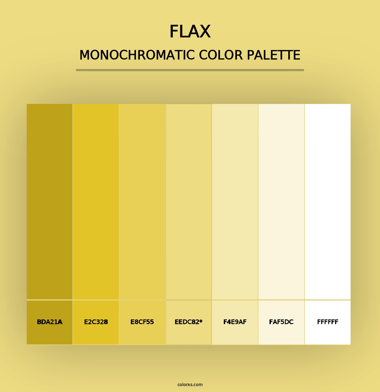 Flax - Monochromatic Color Palette