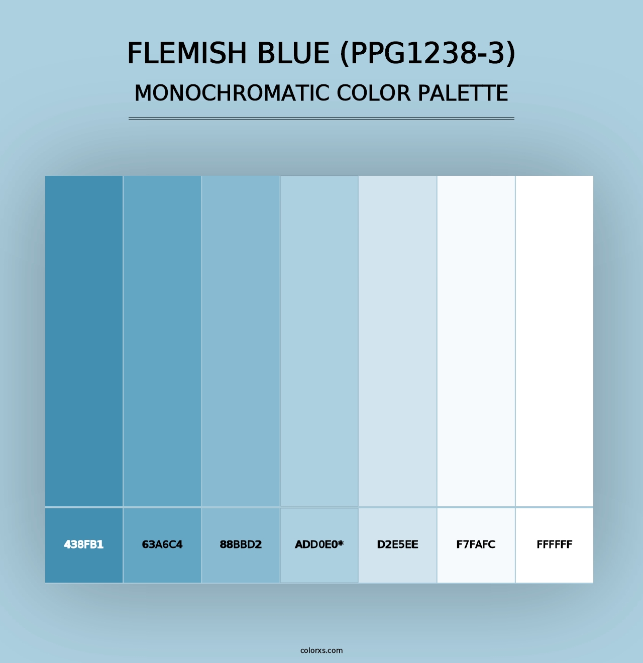 Flemish Blue (PPG1238-3) - Monochromatic Color Palette