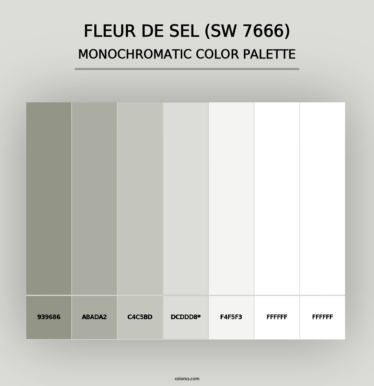 Fleur de Sel (SW 7666) - Monochromatic Color Palette