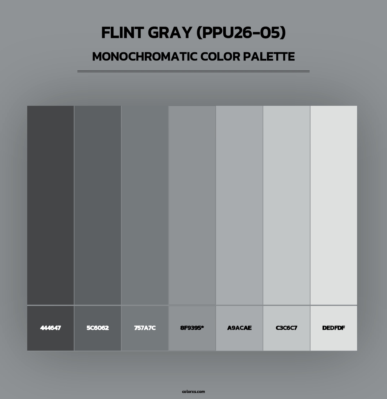 Flint Gray (PPU26-05) - Monochromatic Color Palette