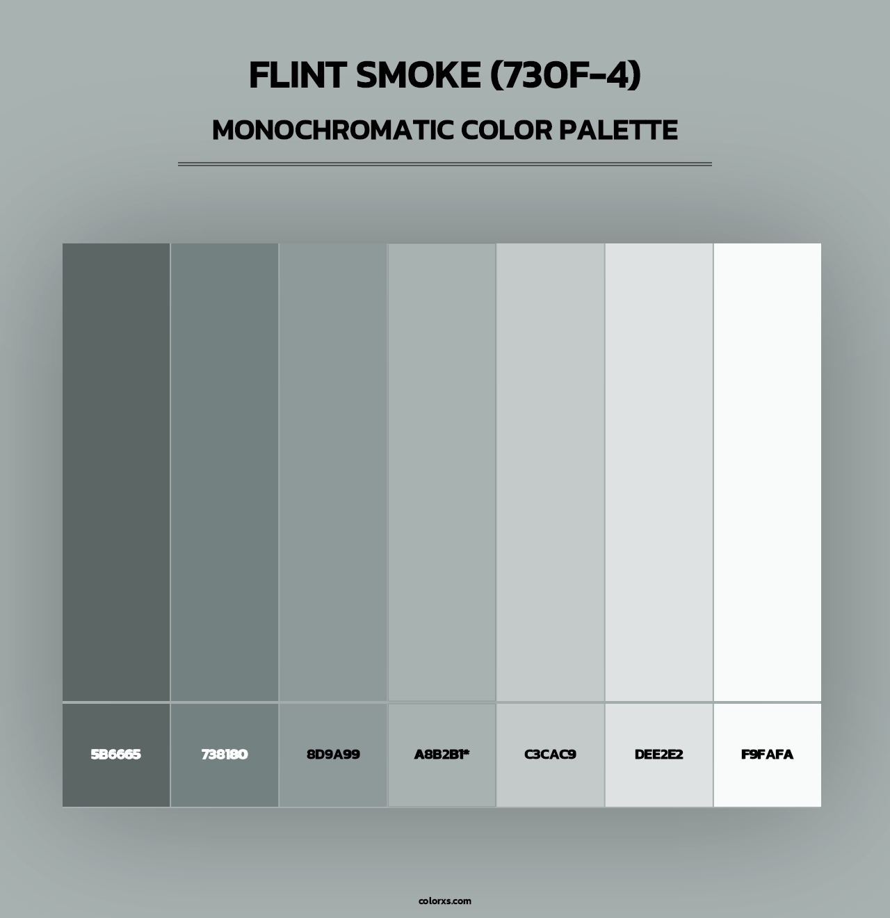 Flint Smoke (730F-4) - Monochromatic Color Palette