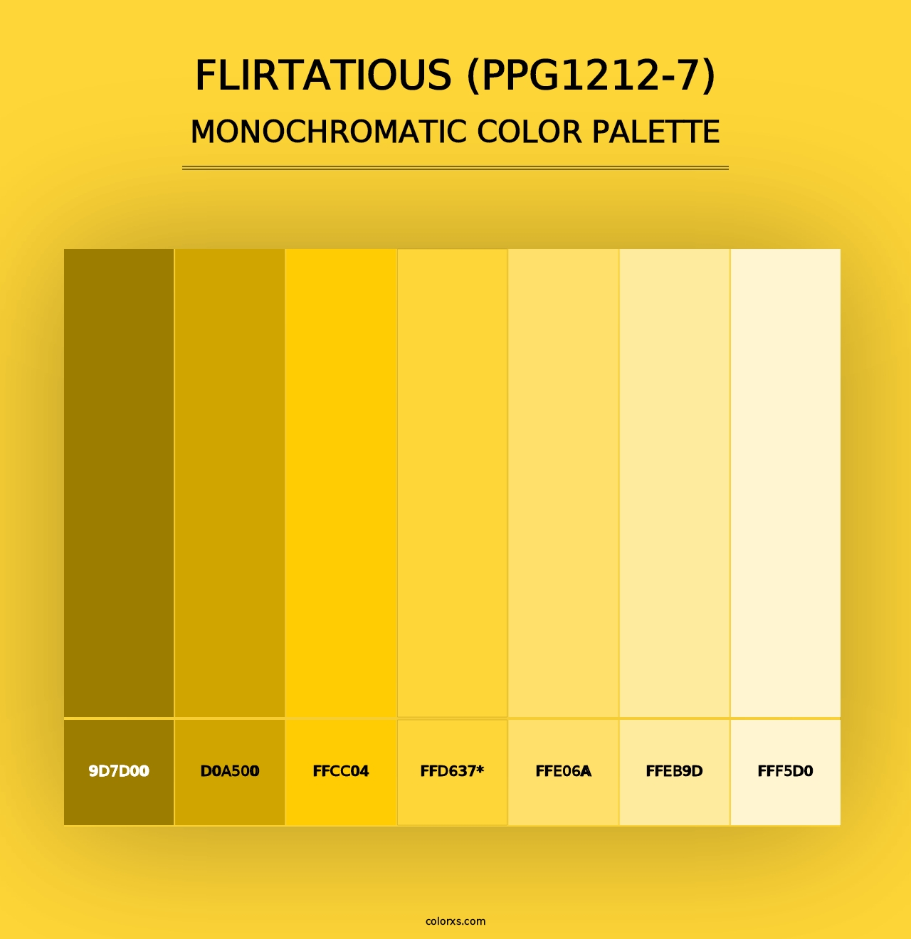 Flirtatious (PPG1212-7) - Monochromatic Color Palette