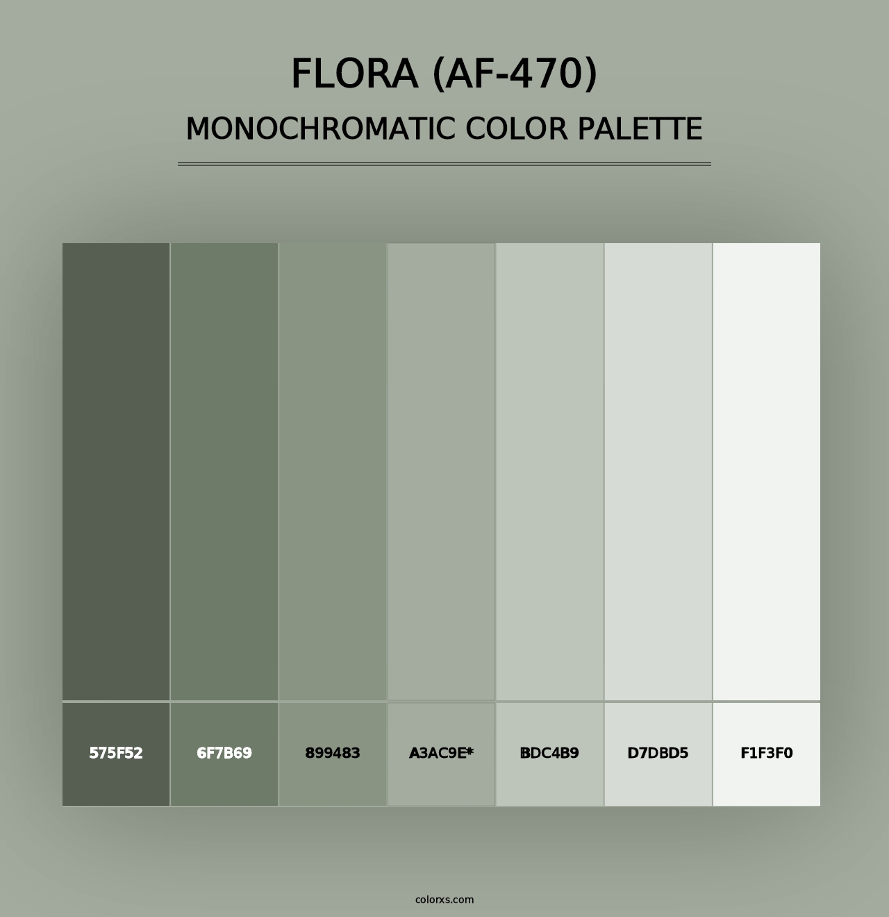 Flora (AF-470) - Monochromatic Color Palette