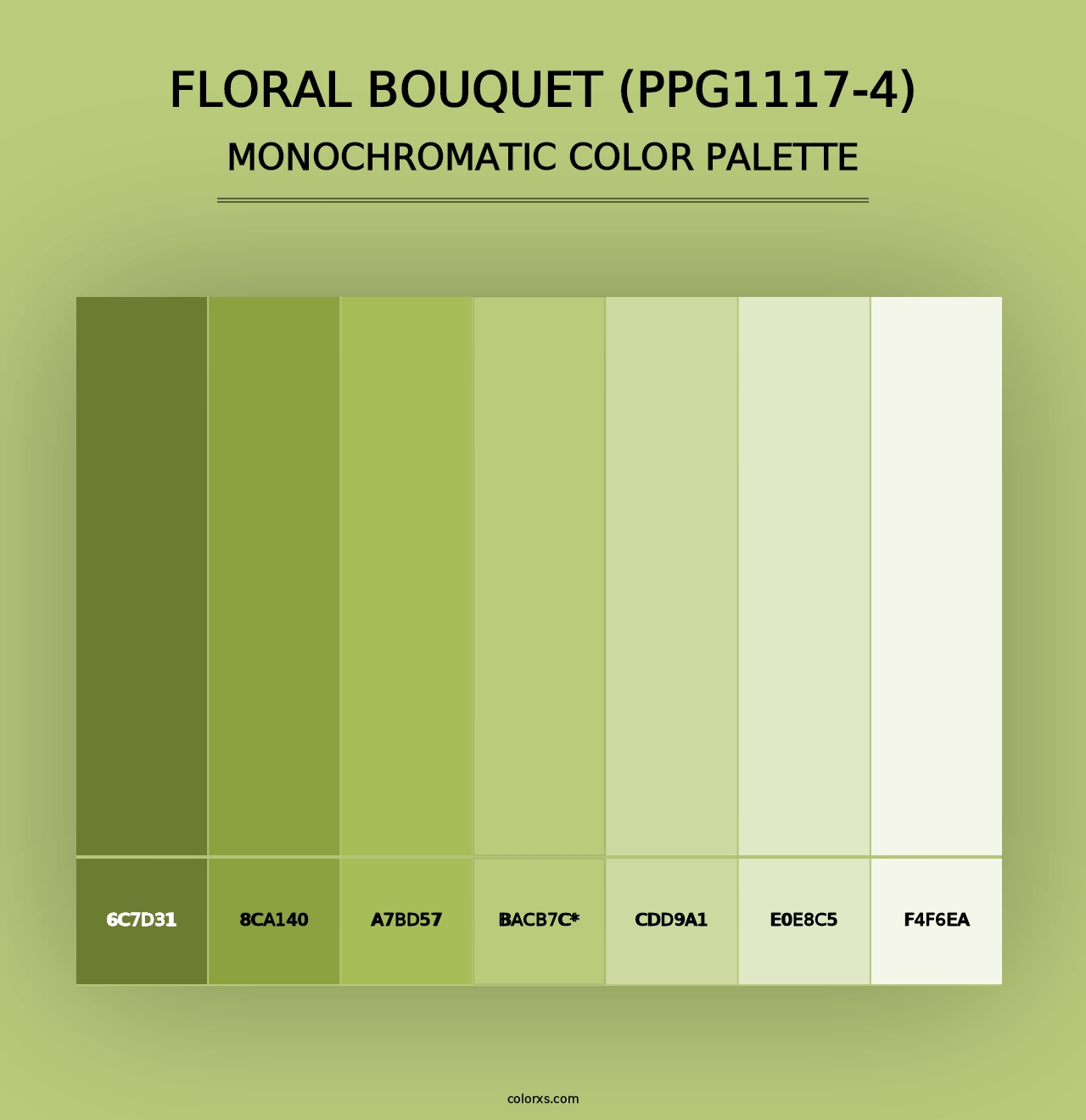 Floral Bouquet (PPG1117-4) - Monochromatic Color Palette