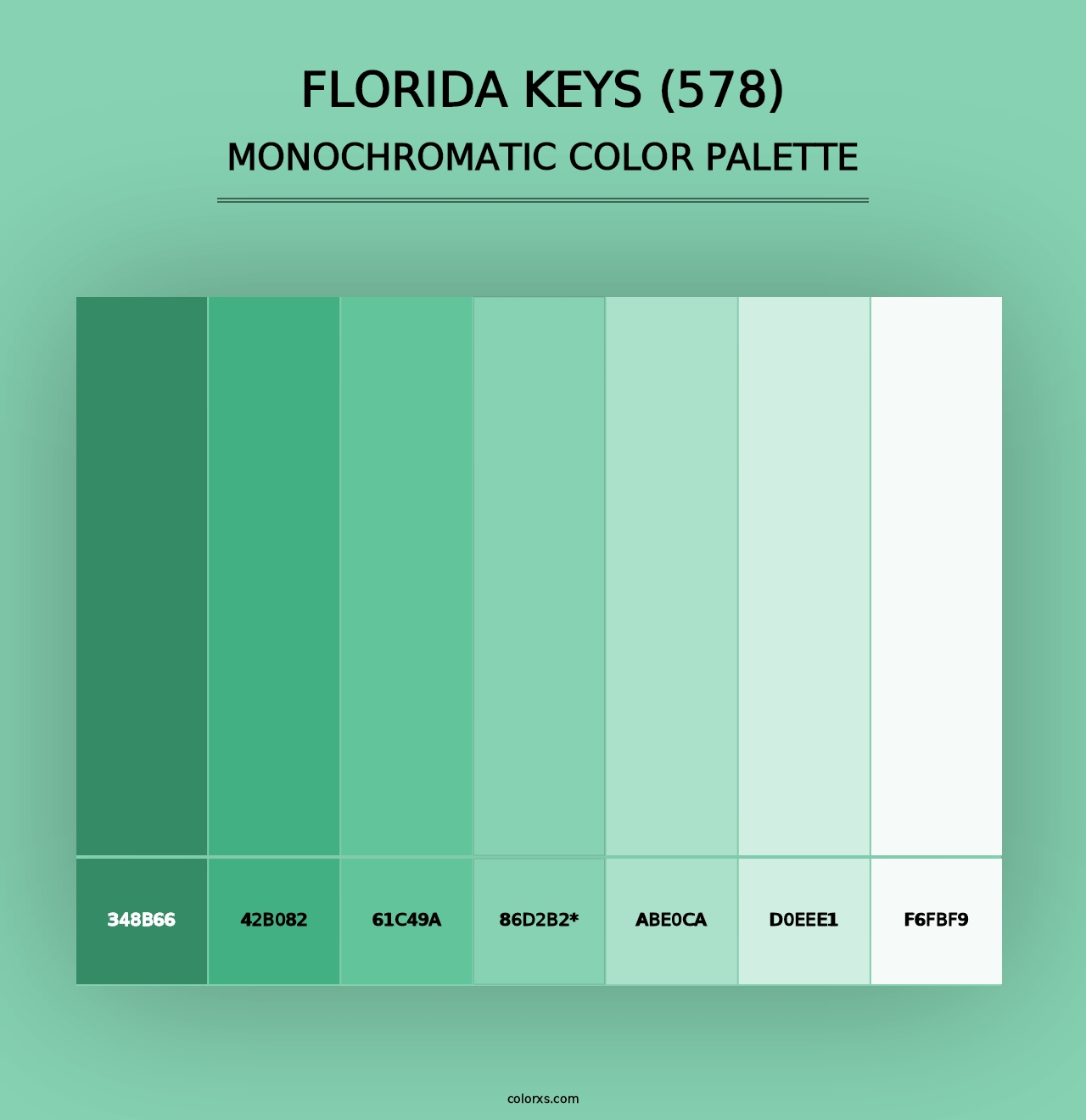 Florida Keys (578) - Monochromatic Color Palette