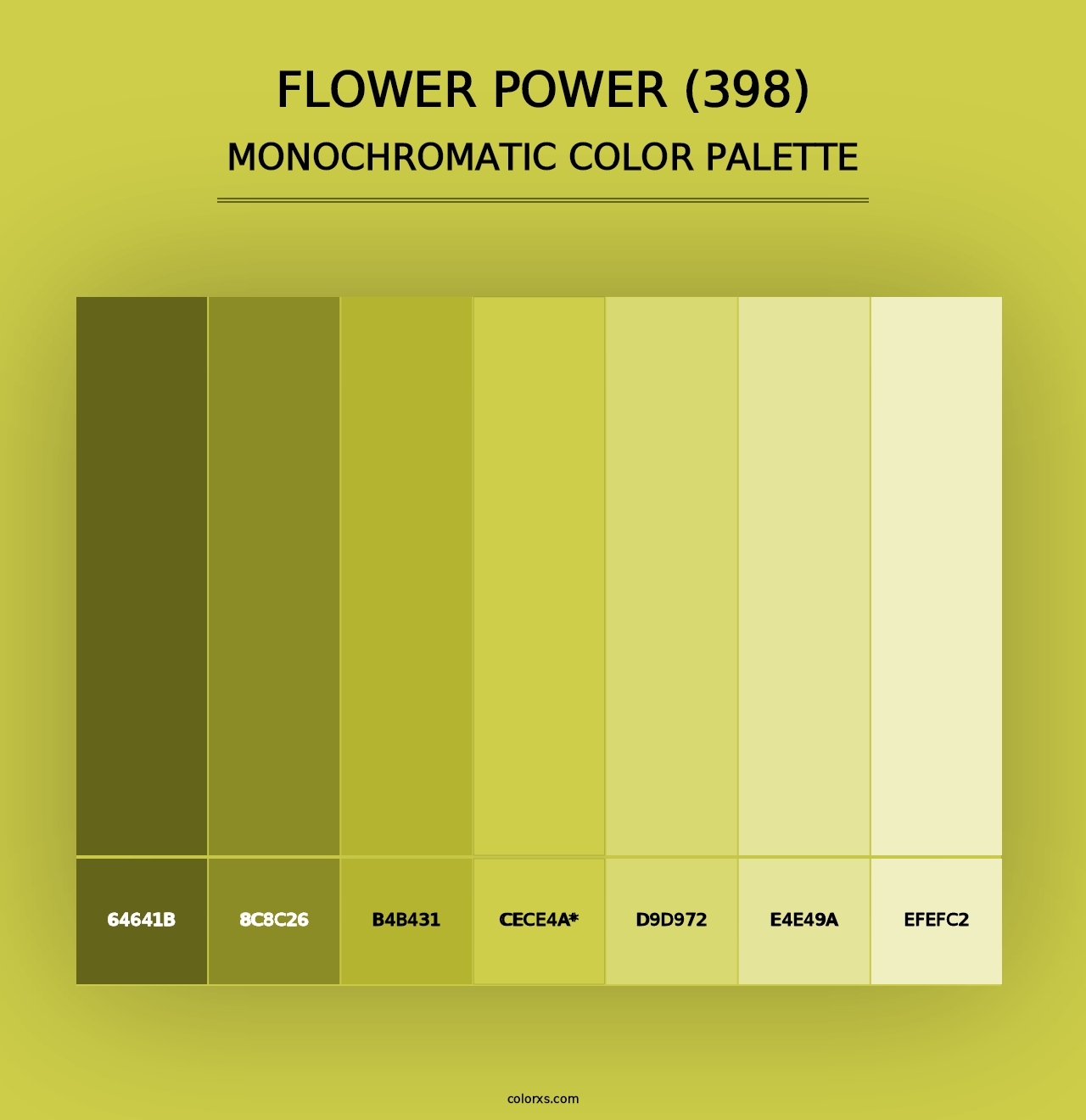 Flower Power (398) - Monochromatic Color Palette