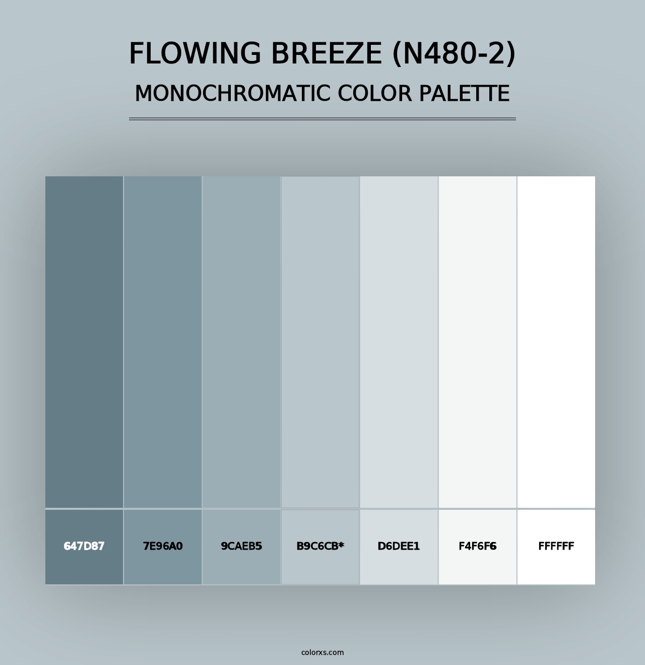 Flowing Breeze (N480-2) - Monochromatic Color Palette