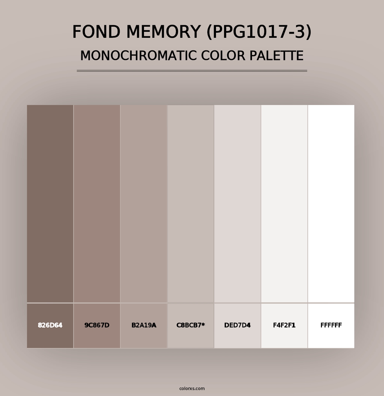 Fond Memory (PPG1017-3) - Monochromatic Color Palette