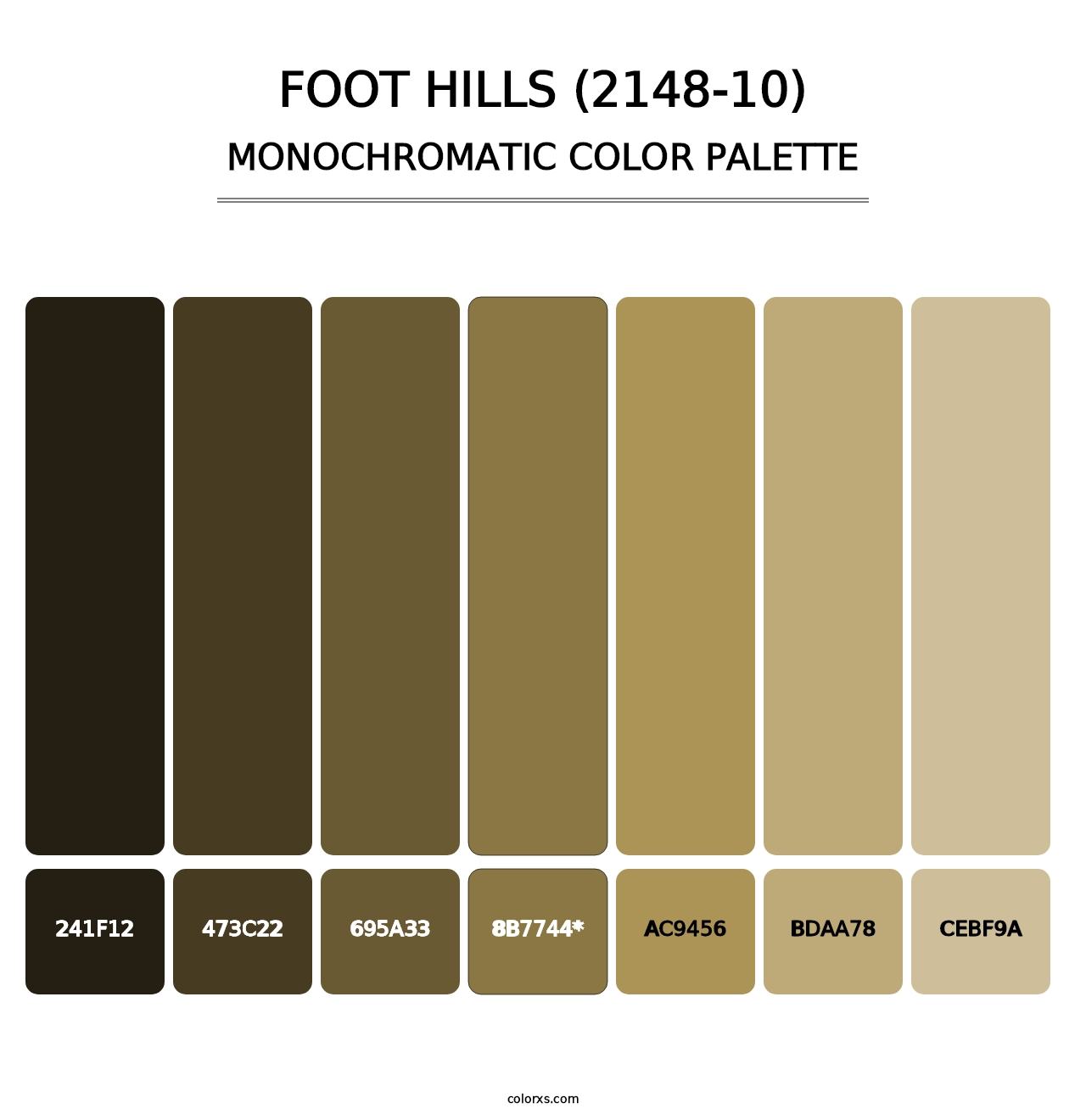 Foot Hills (2148-10) - Monochromatic Color Palette