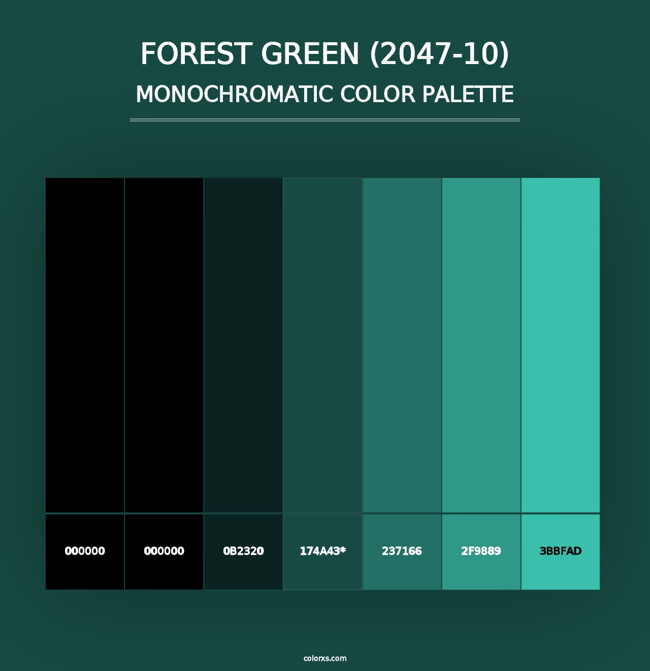 Forest Green (2047-10) - Monochromatic Color Palette