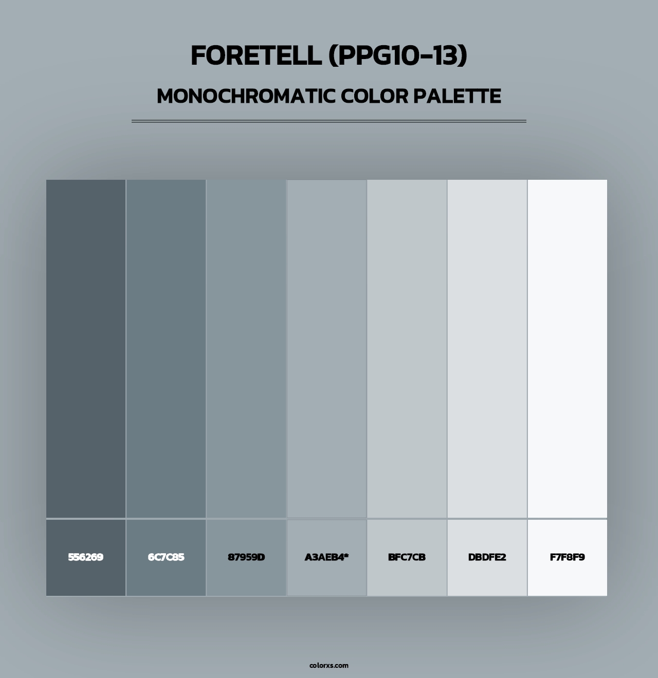 Foretell (PPG10-13) - Monochromatic Color Palette