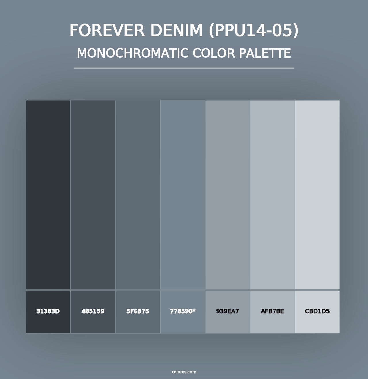 Forever Denim (PPU14-05) - Monochromatic Color Palette