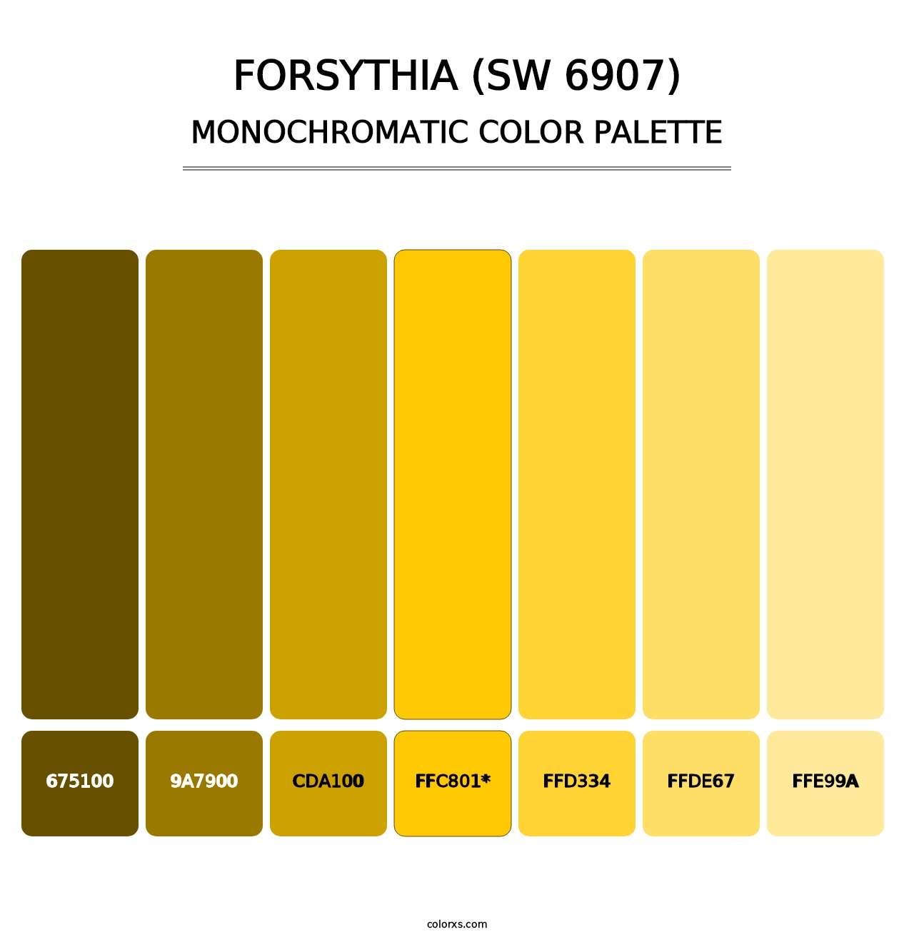 Forsythia (SW 6907) - Monochromatic Color Palette