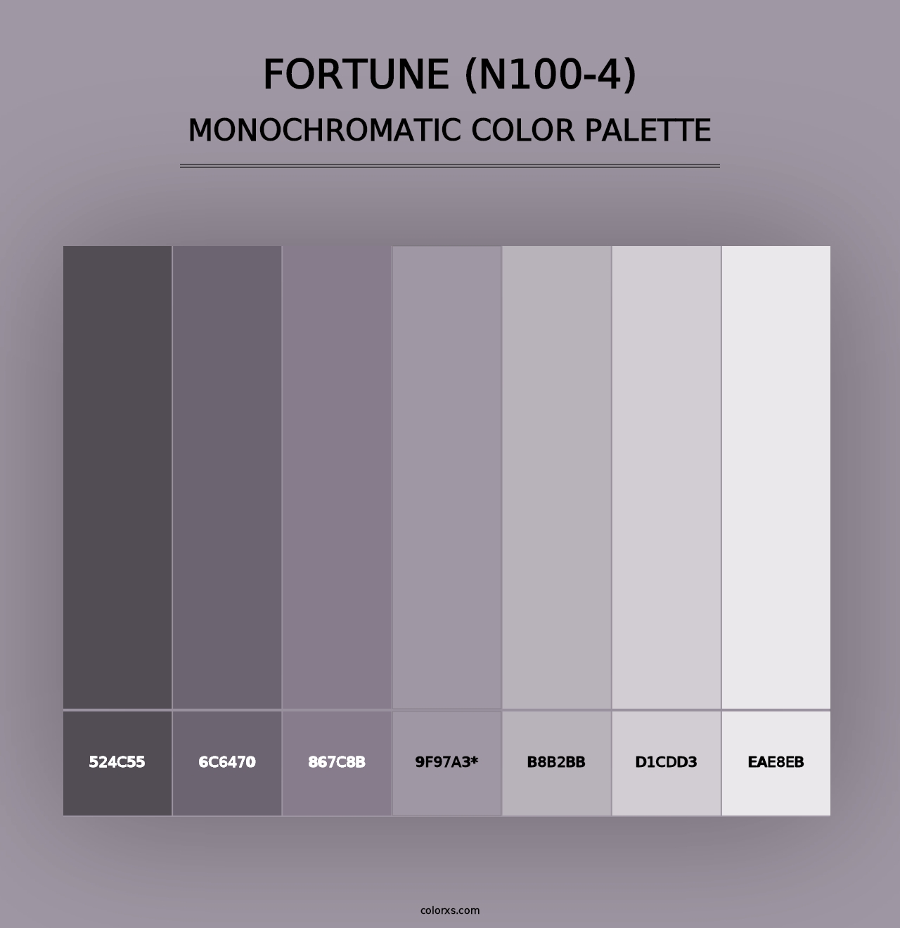 Fortune (N100-4) - Monochromatic Color Palette