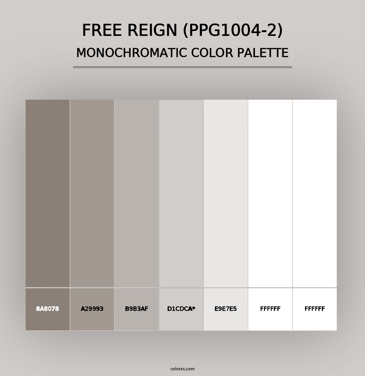 Free Reign (PPG1004-2) - Monochromatic Color Palette