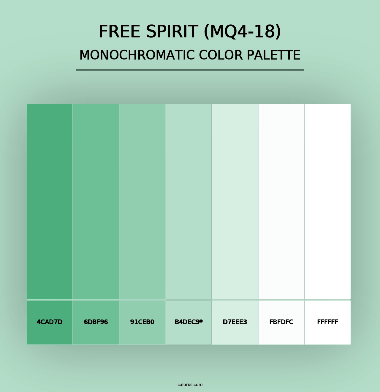 Free Spirit (MQ4-18) - Monochromatic Color Palette