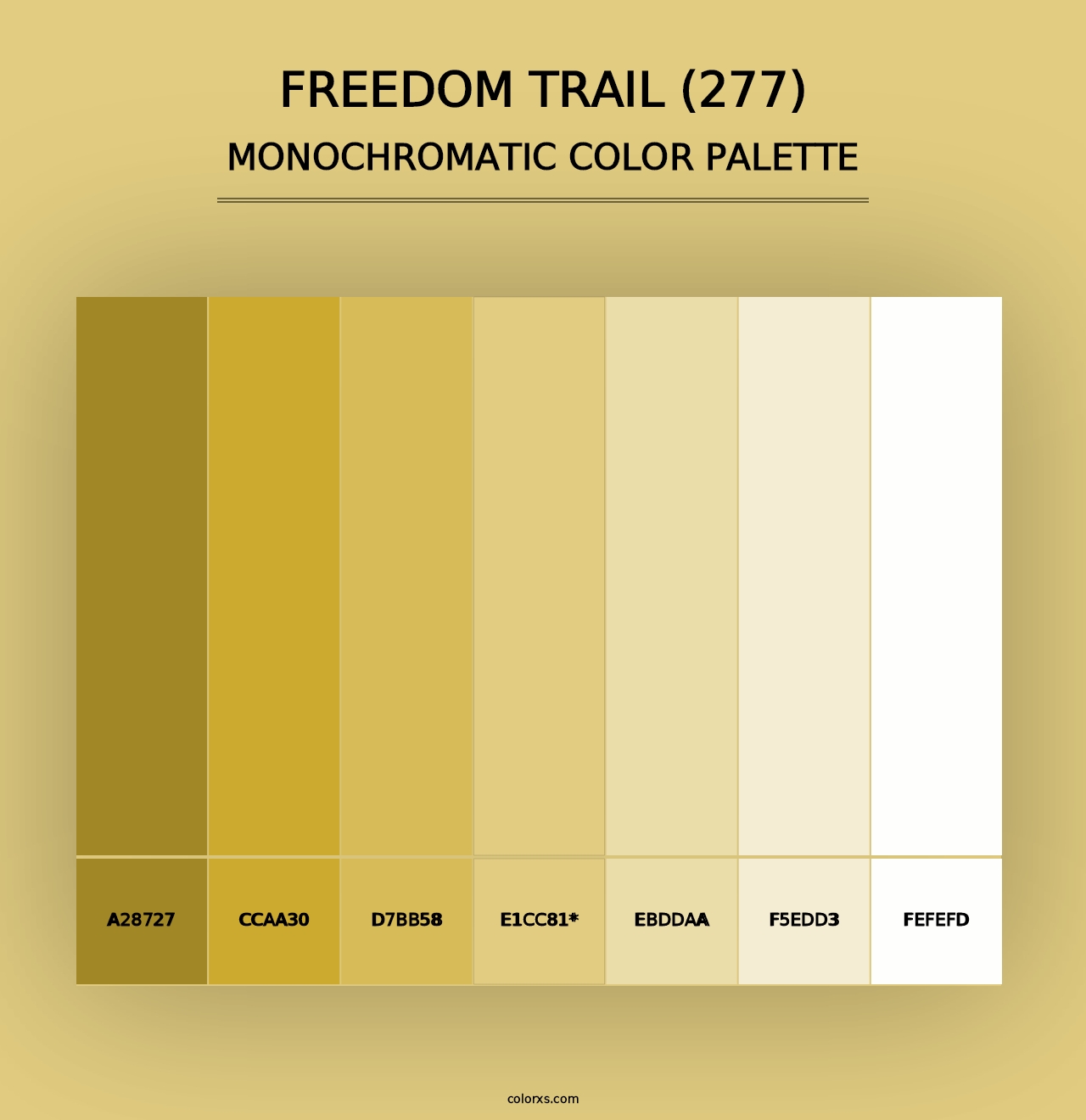 Freedom Trail (277) - Monochromatic Color Palette