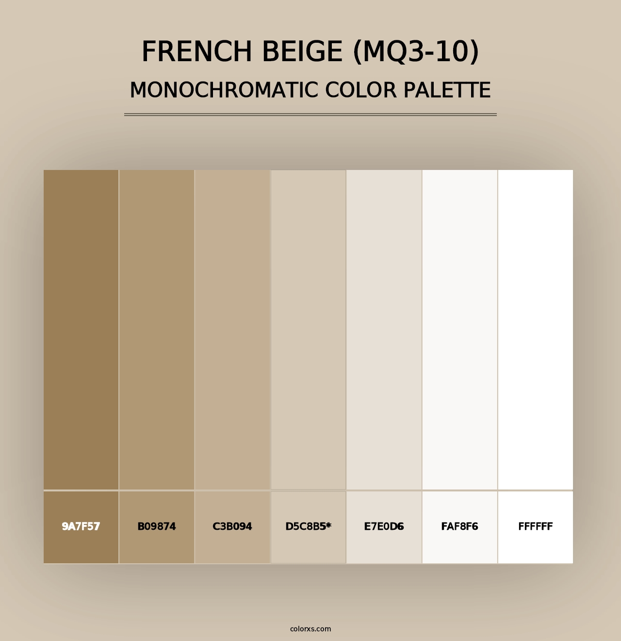 French Beige (MQ3-10) - Monochromatic Color Palette