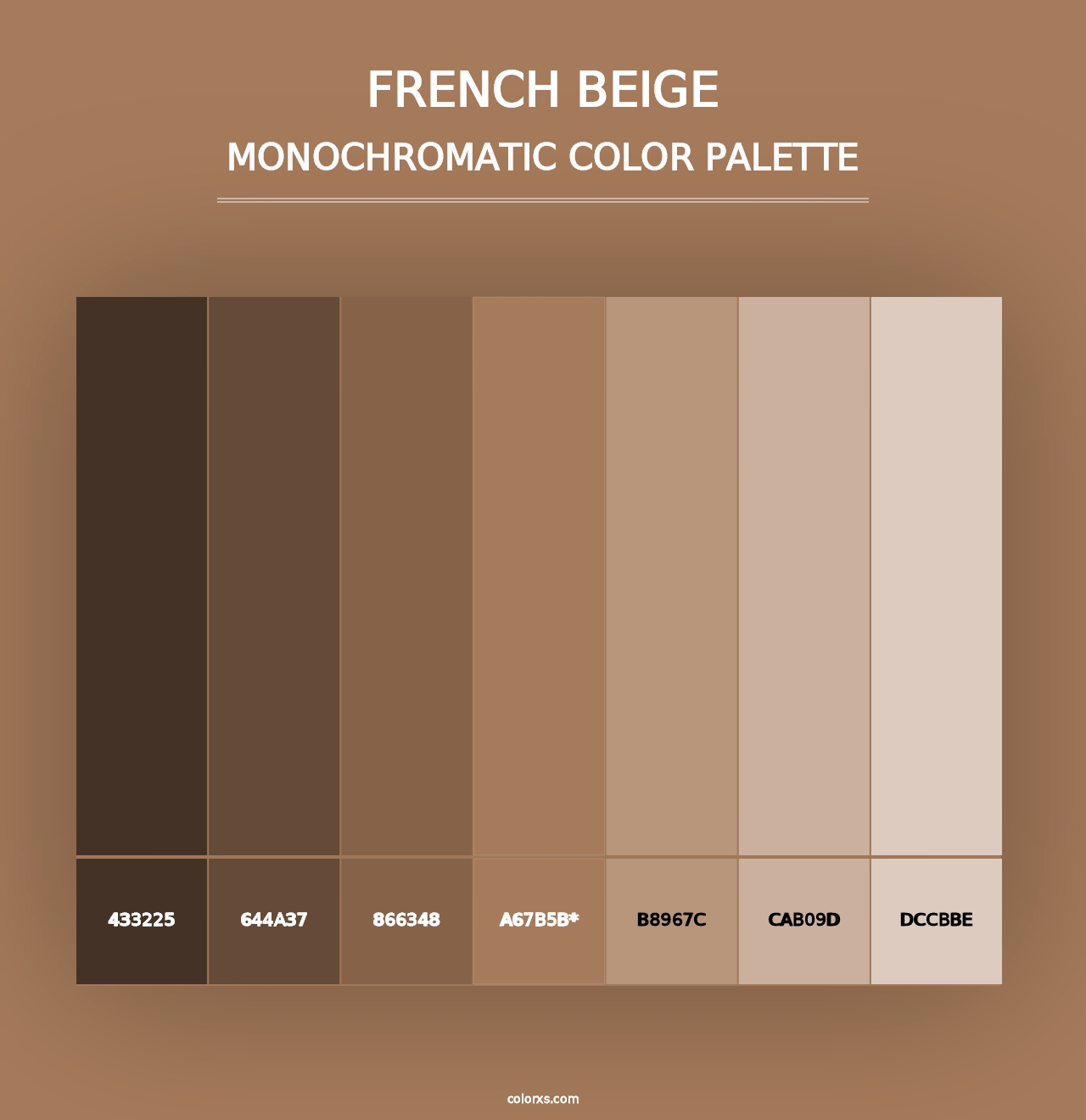 French Beige - Monochromatic Color Palette