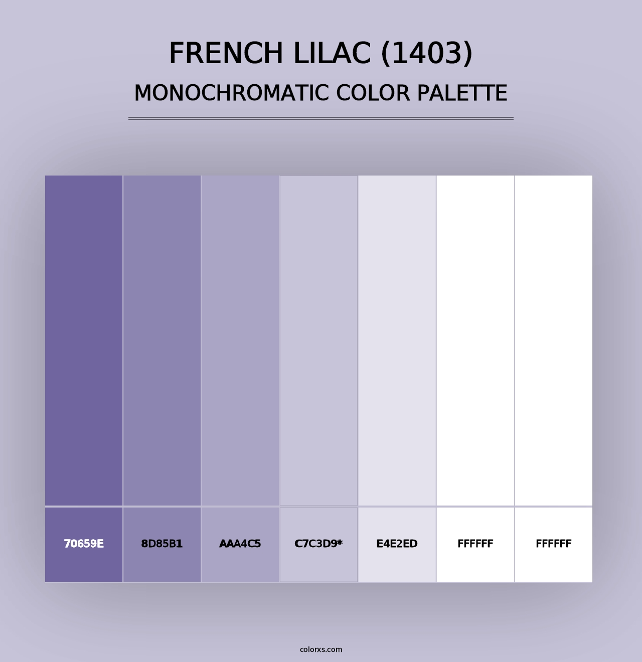 French Lilac (1403) - Monochromatic Color Palette