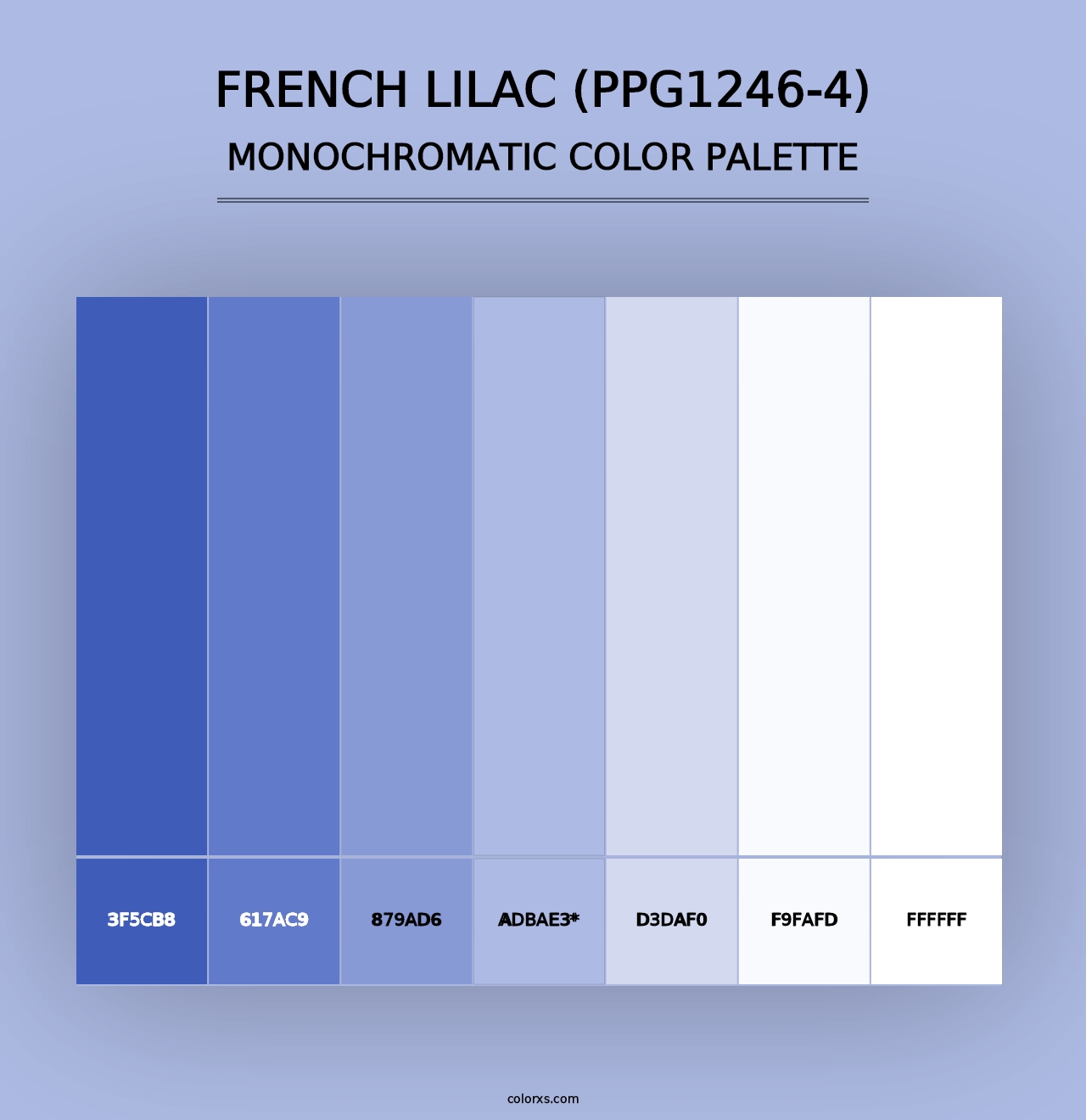 French Lilac (PPG1246-4) - Monochromatic Color Palette