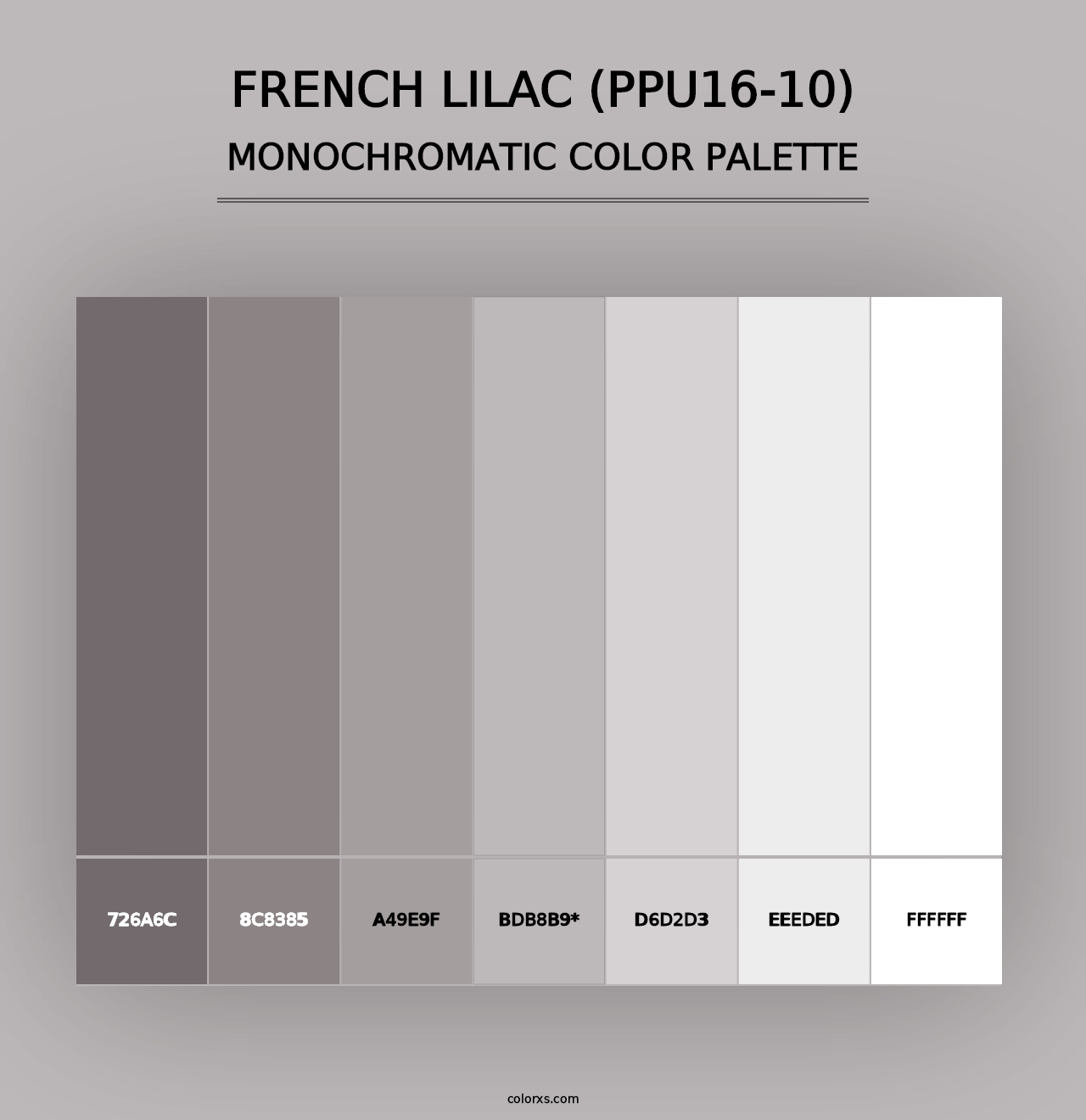 French Lilac (PPU16-10) - Monochromatic Color Palette