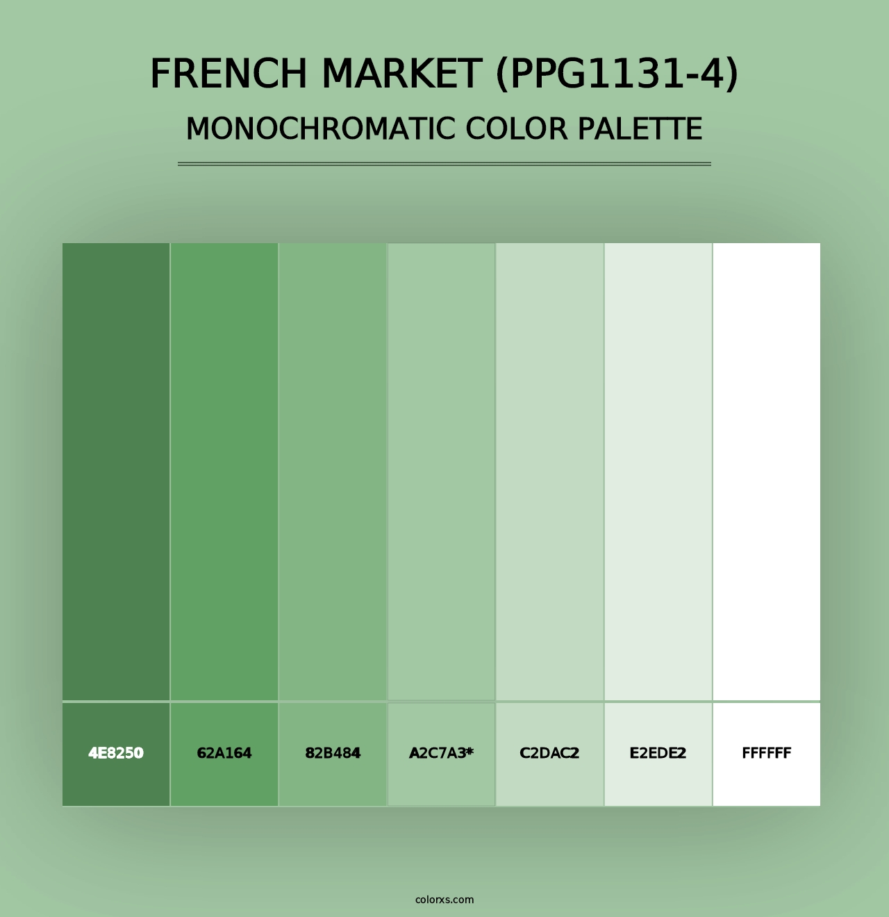 French Market (PPG1131-4) - Monochromatic Color Palette