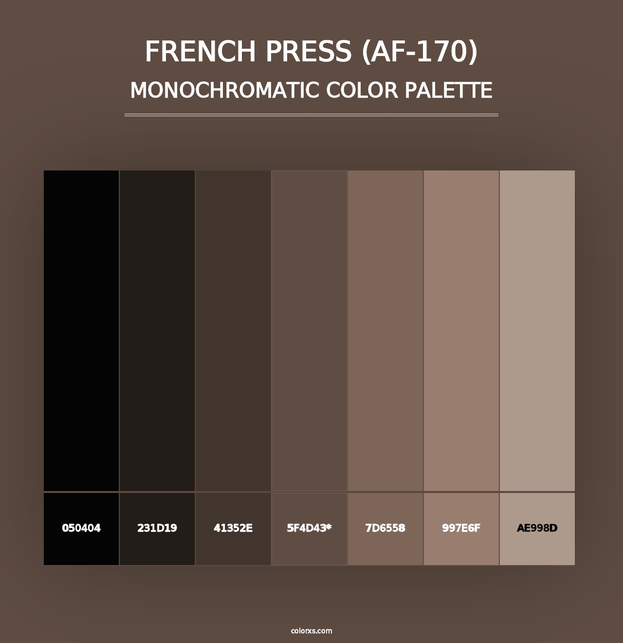 French Press (AF-170) - Monochromatic Color Palette