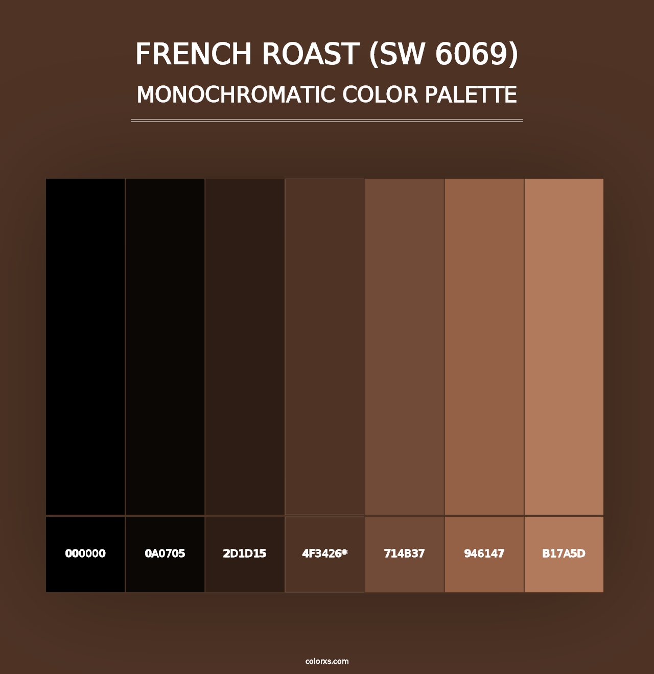 French Roast (SW 6069) - Monochromatic Color Palette