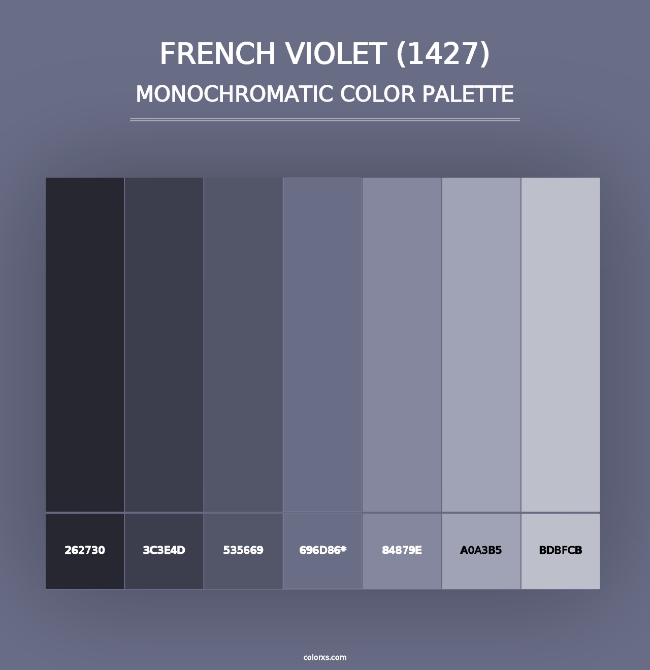 French Violet (1427) - Monochromatic Color Palette