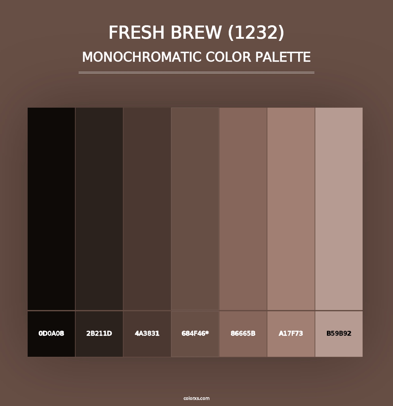 Fresh Brew (1232) - Monochromatic Color Palette