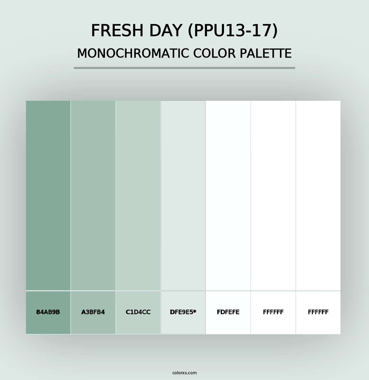 Fresh Day (PPU13-17) - Monochromatic Color Palette