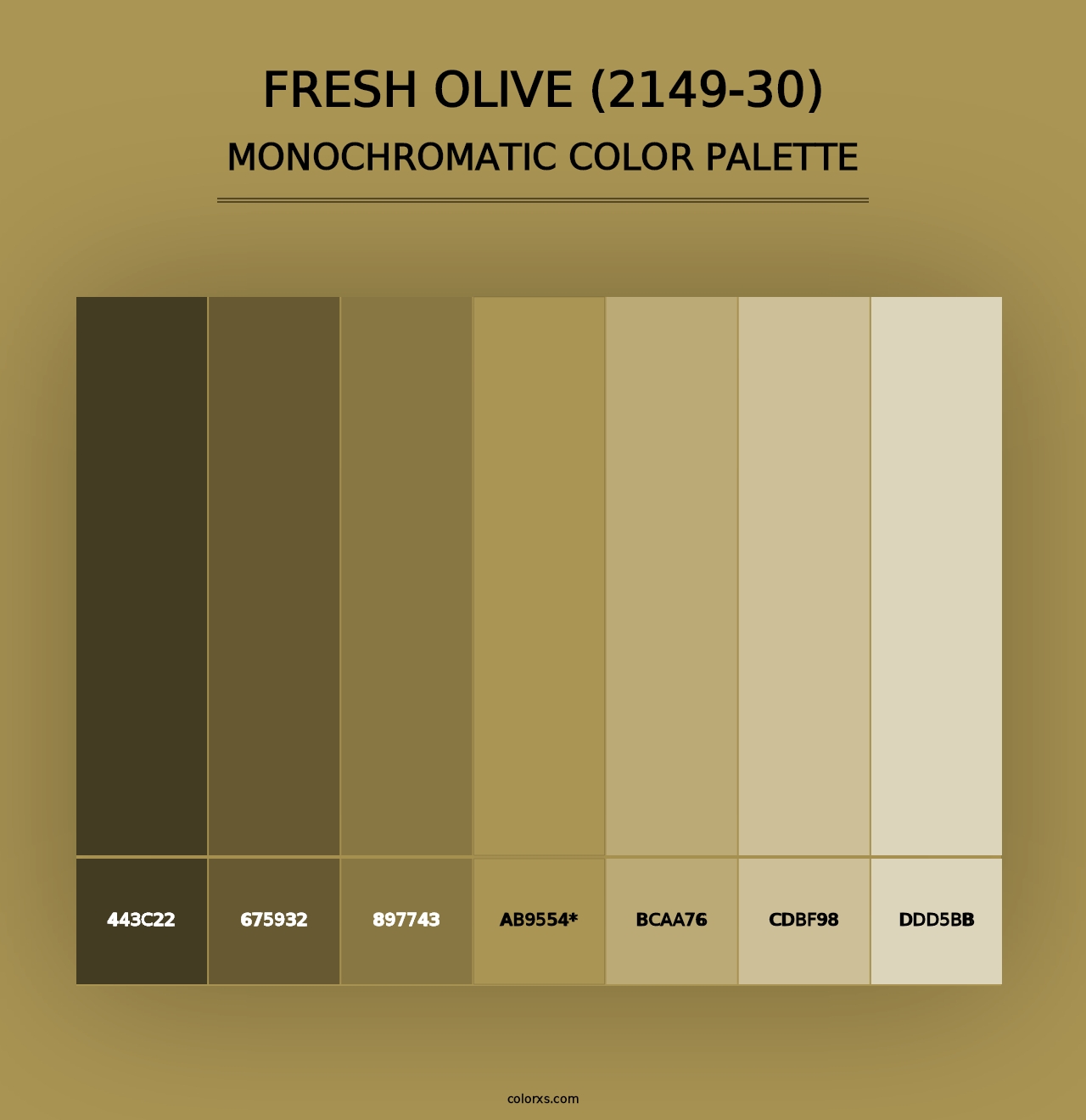 Fresh Olive (2149-30) - Monochromatic Color Palette