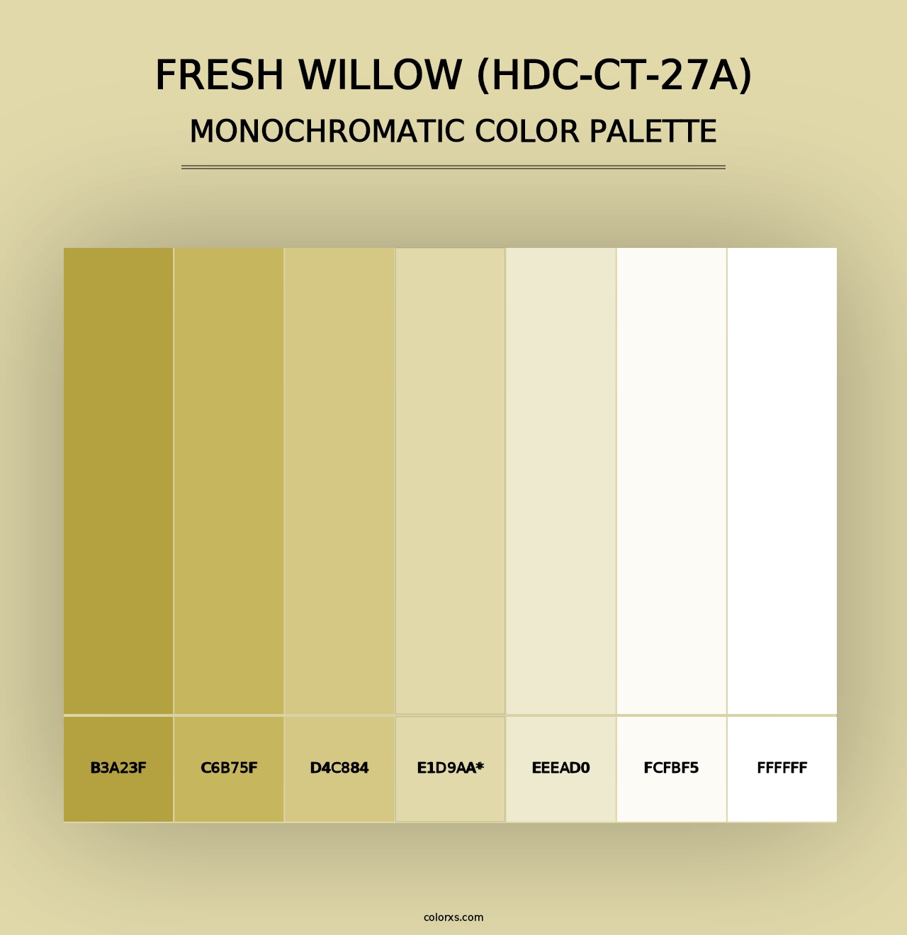 Fresh Willow (HDC-CT-27A) - Monochromatic Color Palette