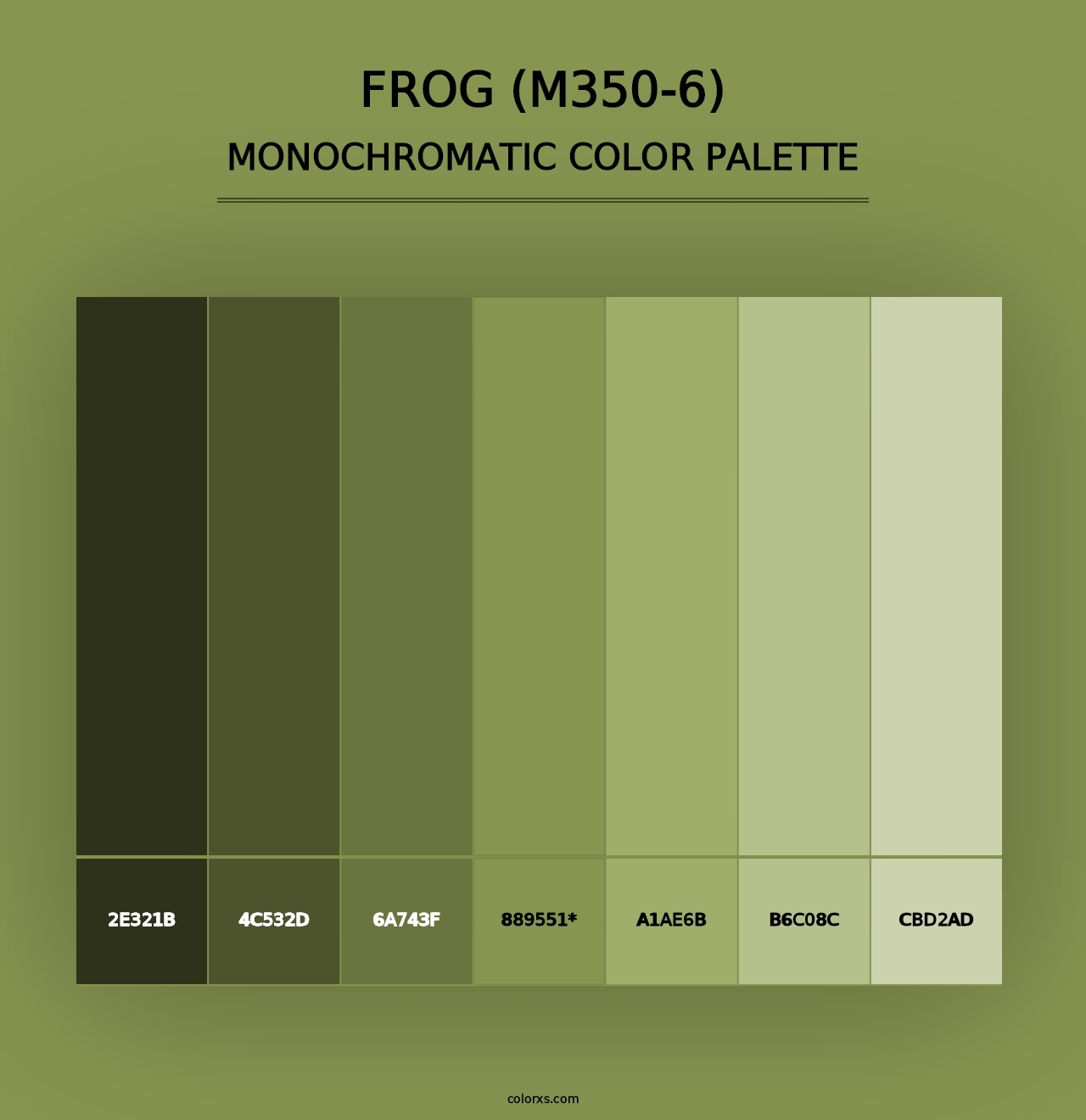 Frog (M350-6) - Monochromatic Color Palette