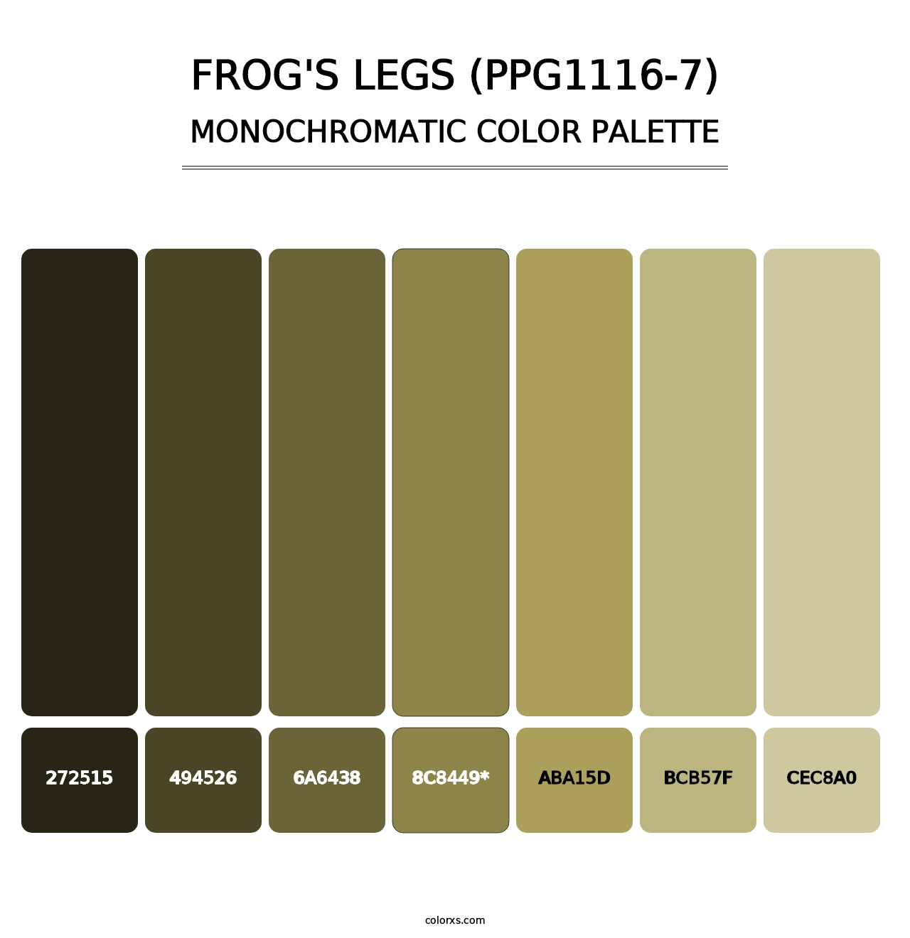 Frog's Legs (PPG1116-7) - Monochromatic Color Palette